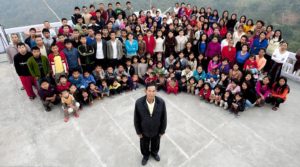 Ziona Chana family with his 181 members